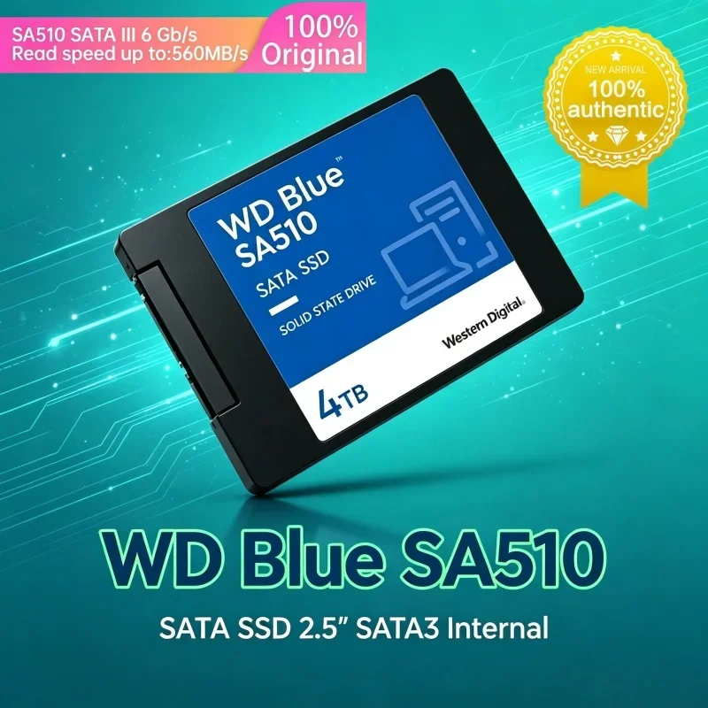 WD Blue SA510 Genuine SATA3 SSD 7mm 2.5" 500GB 1TB 2TB Internal Solid State Drive Max 560MB/s High Speed Hard Drive For Desktop
