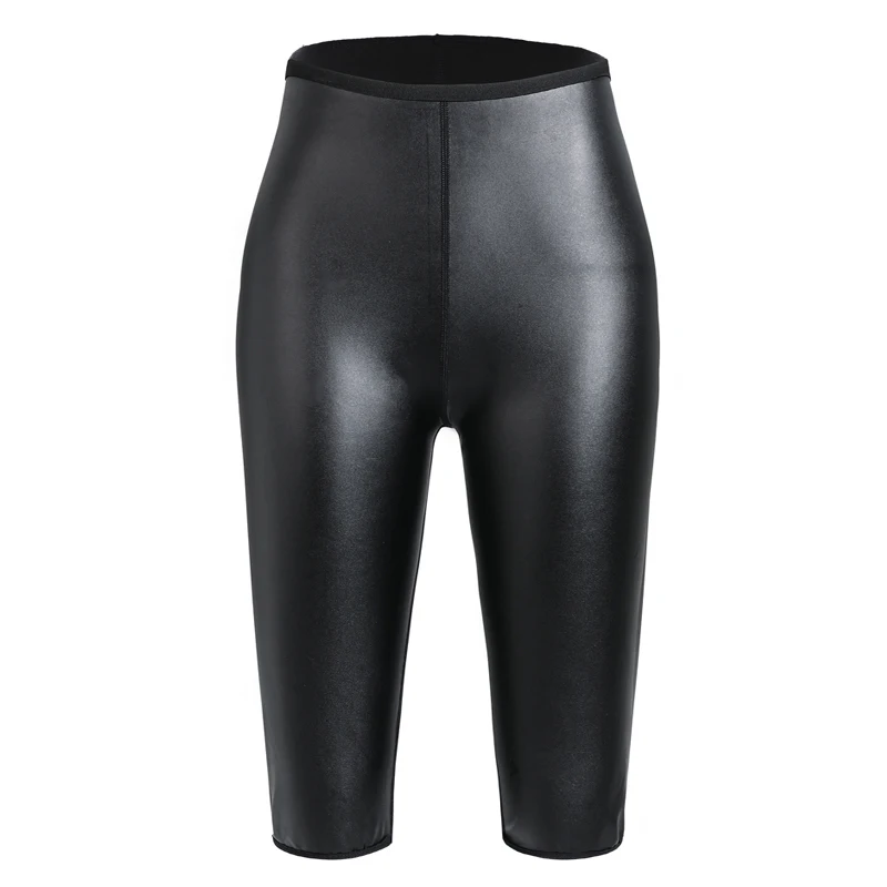 Calças de couro de cintura alta para mulheres, calças justas de cintura alta, leggings fitness, calças de ioga, calções de couro falso