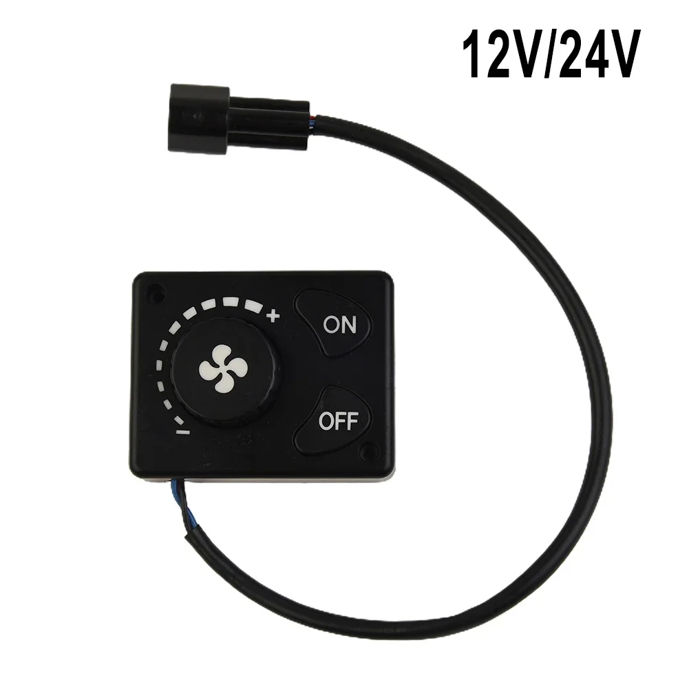 

Durable New Useful Parking Heater Knob Switch Track Air Diesel Heater Diesel Air Knob LCD Vehicles 24V Black Bus