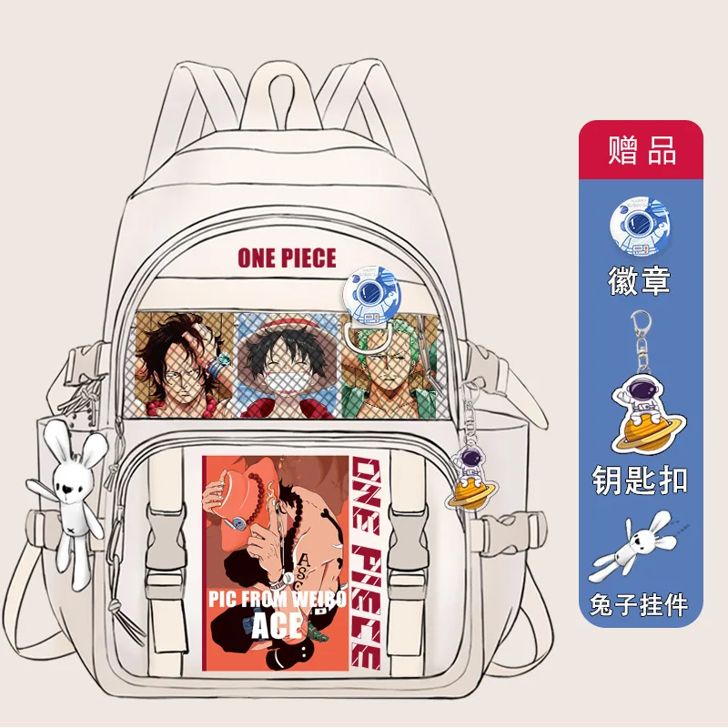 One Piece New Cartoon Student Schoolbag Waterproof Stain Resistant Lightweight Leisure Large Capacity Cute Backpack