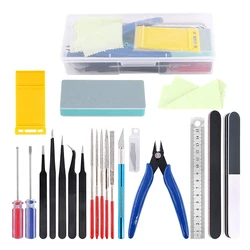 21PCS Essential Modeler Basic Tools Kit Professional Hobby Model Building Tool Craft for Model DIY Building Repairing