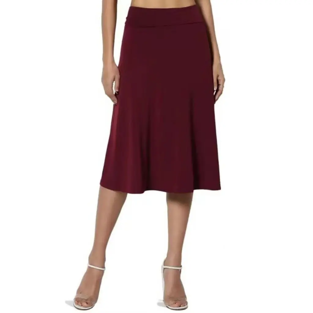 

Women's High Waist Elastic mid Skirt Trendy Horn Design for Fashionable Ladies by