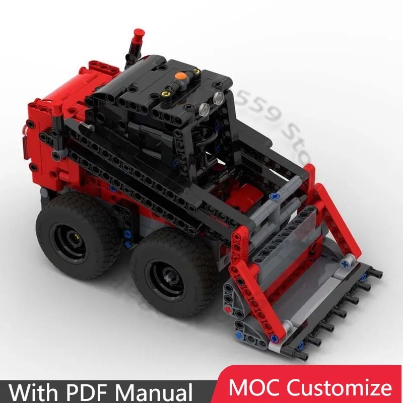 

420 деталей: Суперкар 42213, мини-погрузчик, модульный конструктор MOC, креативный дизайн, развивающая игрушка для самостоятельной сборки, подарок на праздник