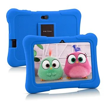PRITOM 7 Inch Kids Tablet Quad Core Android 13 32GB WiFi Bluetooth Educational Software In