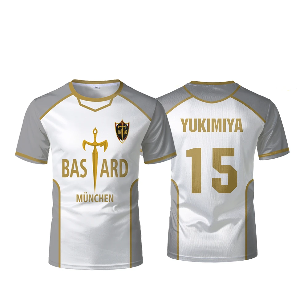 2026 New Blue Lock Anime Bastard München Jersey  Men's Football T-shirt Kaiser 10 Isagi Cosplay Tops Munich Sports Boy Tees