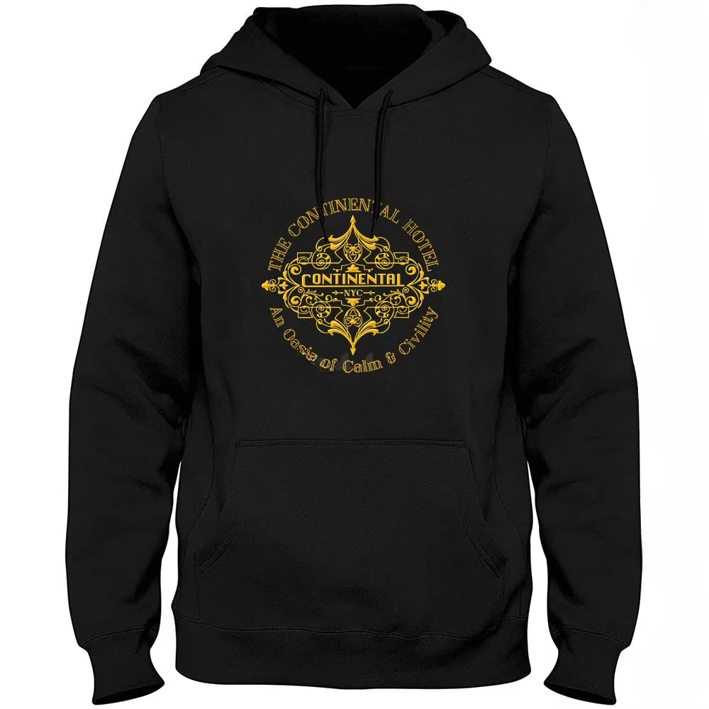 Continental Hotel Man Hoodies Hoodies Long Sleeve Wick Assassin Baba Yaga Boogeyman Bounty Hunter Continental Daisy Pullovers