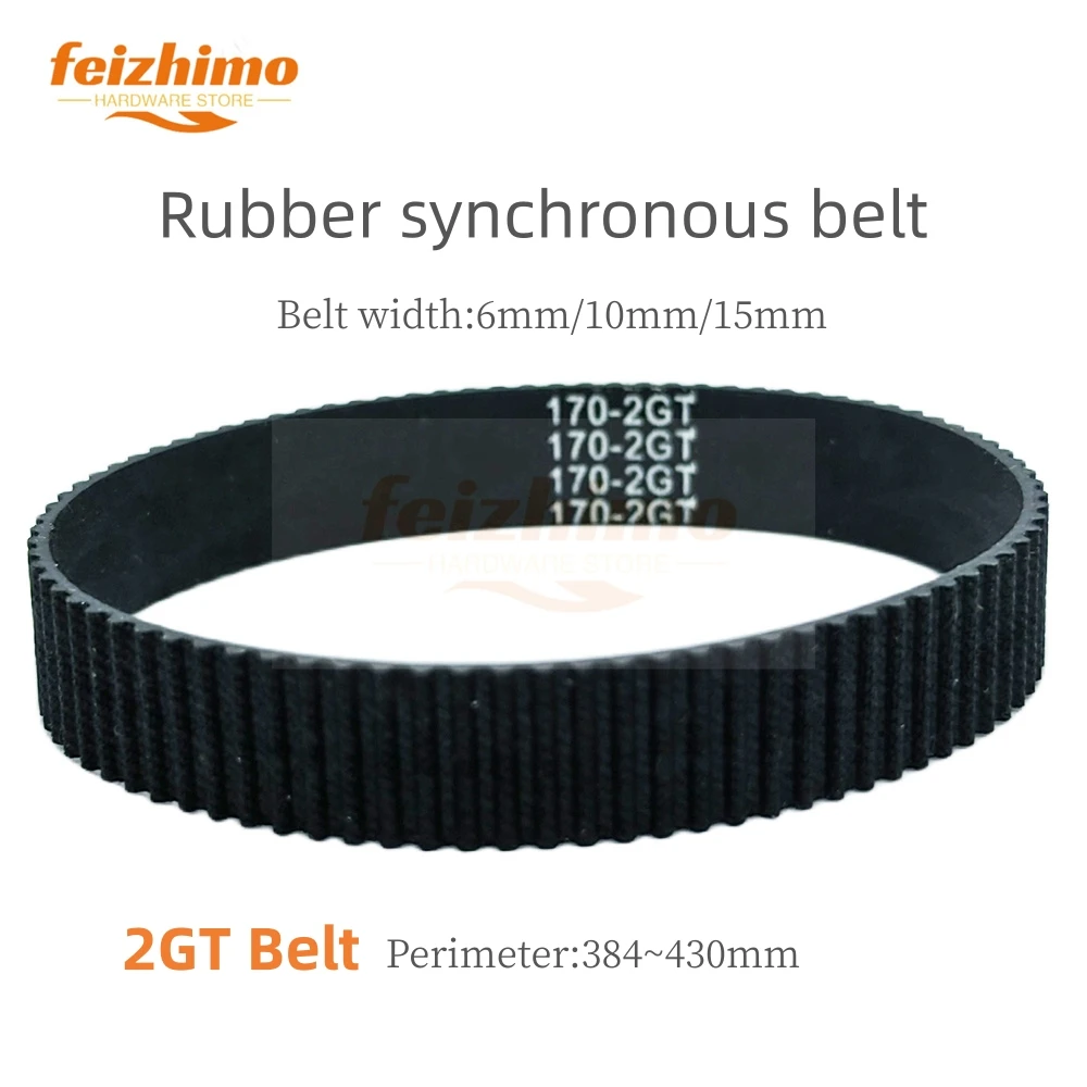 

2GT GT2 Width 6/10/15mm Rubber Belt Synchronous Belt Circular Belt Circumference 384mm-430mm Suitable For 3D Printer Accessories