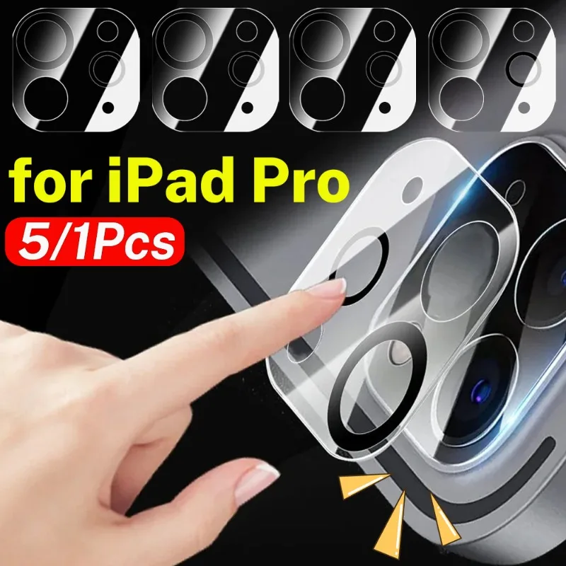 

5-1PCS Tempered Glass Lens Films for Apple iPad Pro 2024 11 13 Inch HD Clear Anti-scratch Tempered Camera Screen Protectors