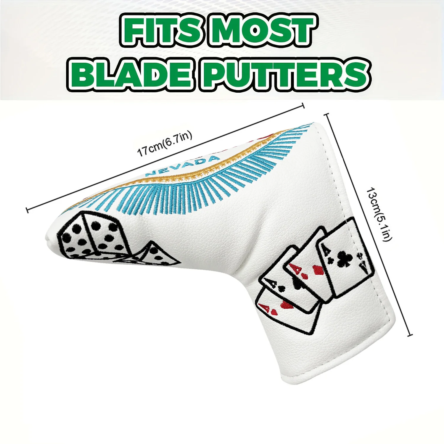 Golf Putter Cover | Dice Design Style, Fashion Club Cover, Suitable for Outdoor Enthusiasts, Waterproof Durable Golf Accessories view 2
