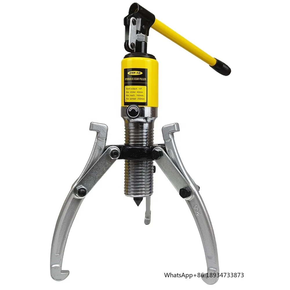 

DYF-10 10Ton Hydraulic Gear Puller Adjustable 3 Jaws Wheel Bearing Pulling Separator 3 in 1 Pump Wheel Bearing for Repair Shop