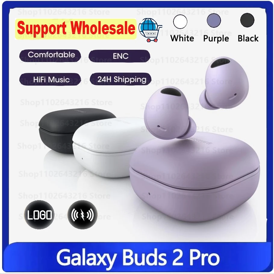 2024 Buds 2 Pro True Wireless Bluetooth Earphones Headphones HiFi Sound Low Latency Noise Reduction Earbuds for IPhone Android