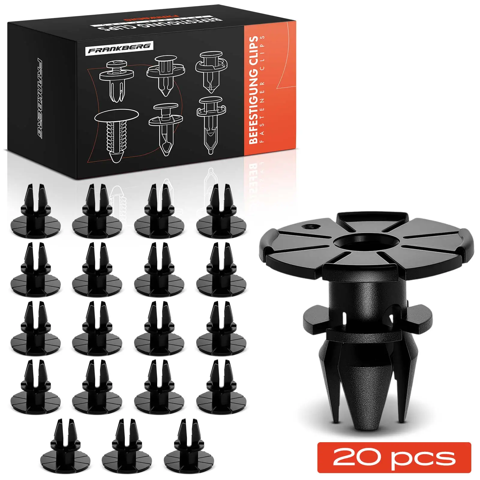 Frankberg 20x bevestigingsclips dorpels voor BMW E60 E61 520-550 M5 E63 E64 630-650 5171706622092