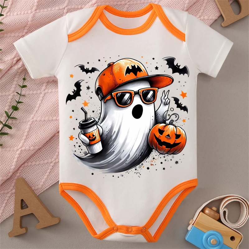 

MINISO My First Halloween Bat Print Pure Cotton Baby Cloths Jumpsuit Onesie Bodysuit for 0-12 Months Newborn Best Gift for Baby