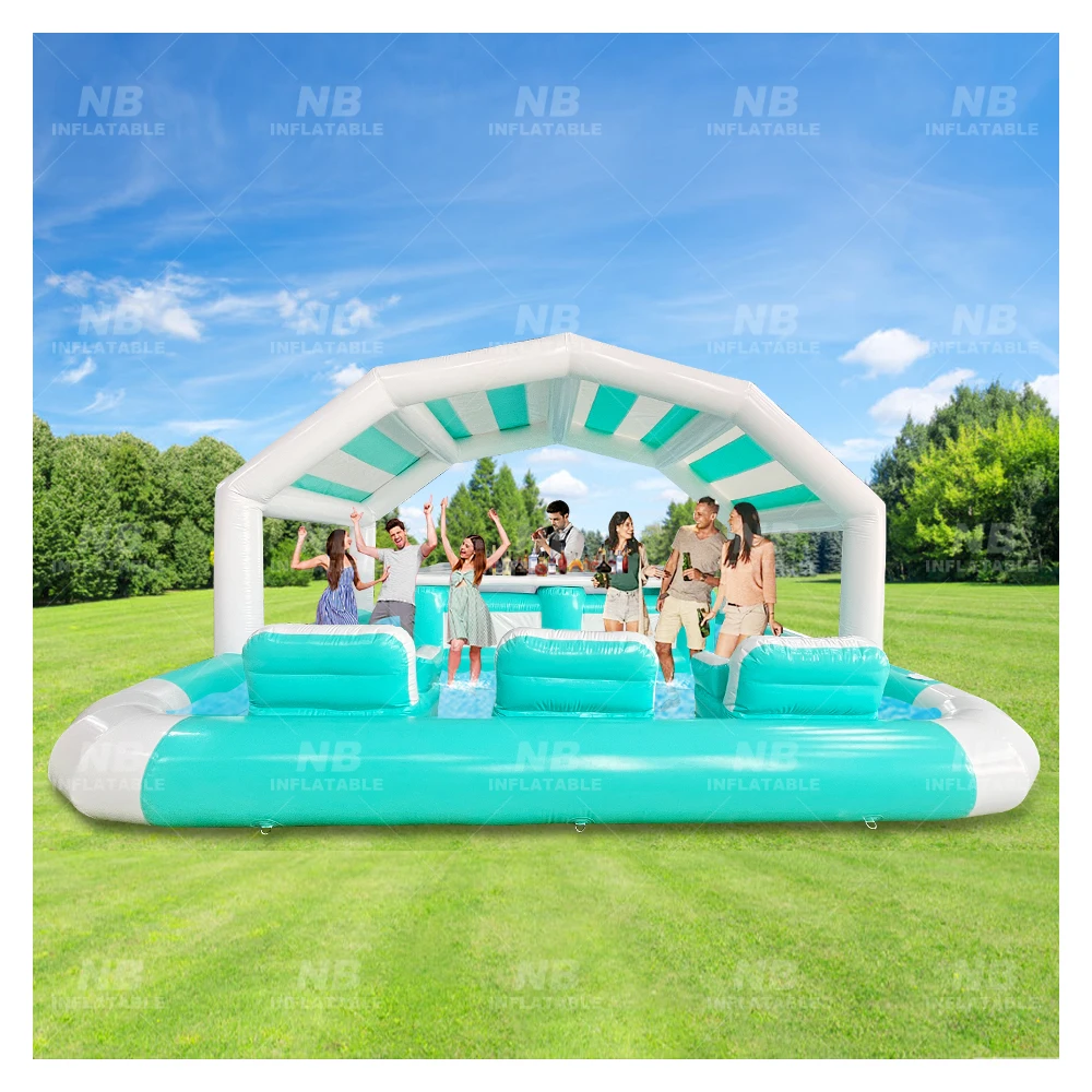 Inflatable Pool Bar, PVC Material, 500kg Capacity, CE Certified, Poolside Relaxation, Floating Sofa, Water Lounge, Summer Fun
