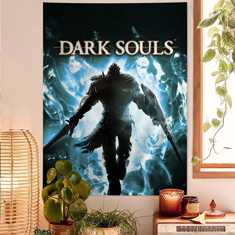 Dark Souls Game Printed Large Wall Tapestry Art Science Fiction Room Home Decor Decor Blanket