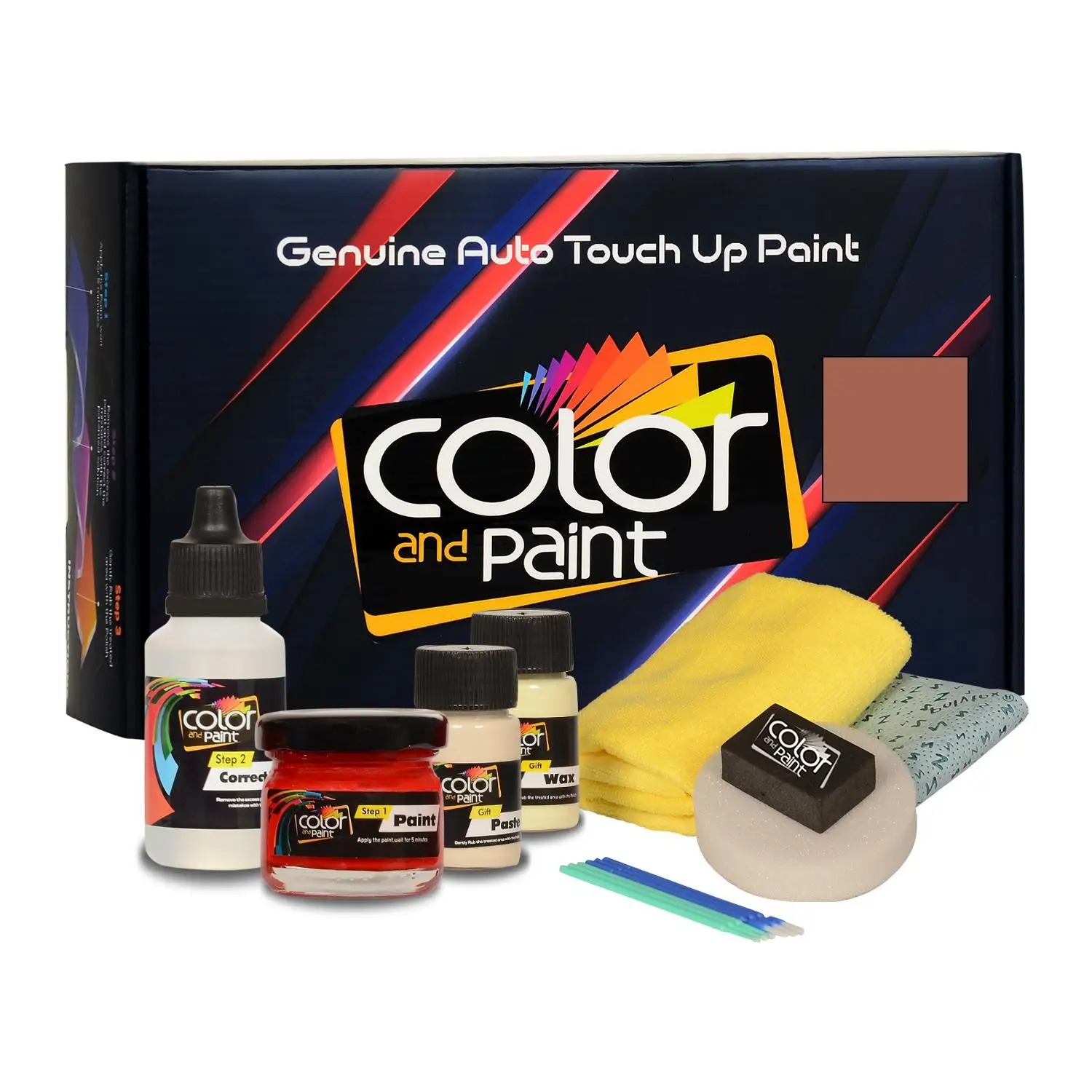 Color and Paint compatible with Venucia Automotive Touch Up Paint - YINGRI BROWN MET-JAZZ-Basic Care