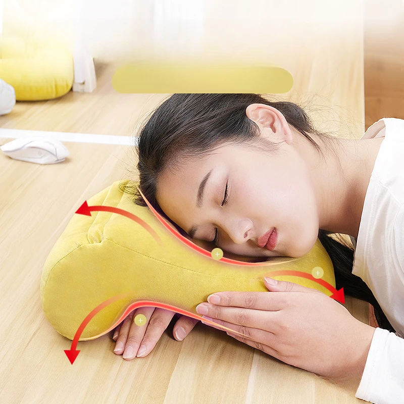 

U -shaped Hollow Out Simple Solid Color Portable Travel Office Driving Neck Support Sleeping Cushion Home Decor