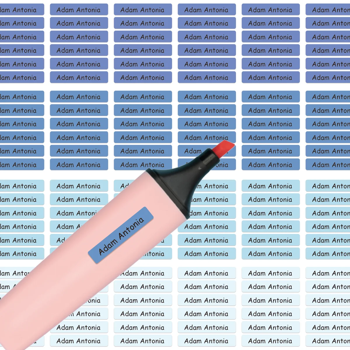 

192 шт. персонализированных именных наклеек, мини-этикетки для карандашей, розовые водонепроницаемые ламинированные бирки для детей, учителей, родителей, школы, детского сада