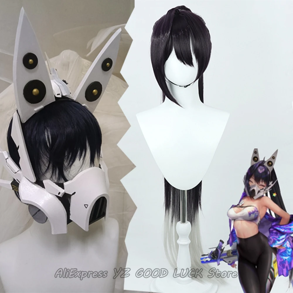 Anime The Goddess of Victory NIKKE Sin Cosplay Mask Ears Headgear Cosplay Sin Cos Accessories Wig Hair Halloween Costume Props