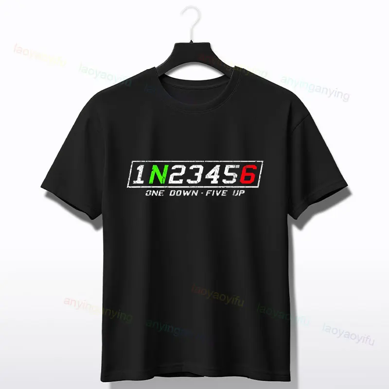 Funny Only Friends Will Understand 1n23456 Motorcycle Graphic T-shirt Trendy Casual Short-sleev Pure Cotton Tshirt Streetwear