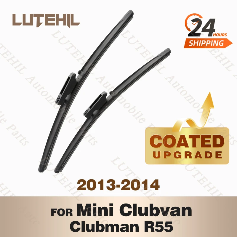 

LUTEHIL's Silicone Front Wiper Set For Mini Clubvan Clubman R55 2013 - 2014 coated windshield wiper blade 19"+18"