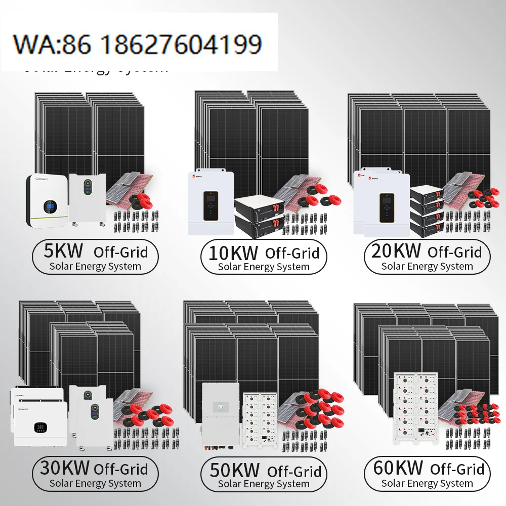 6kw-30kw MPPT Hybrid Solar Power Storage System Lifepo4 Battery Household Grid Connected Full Set Equipment
