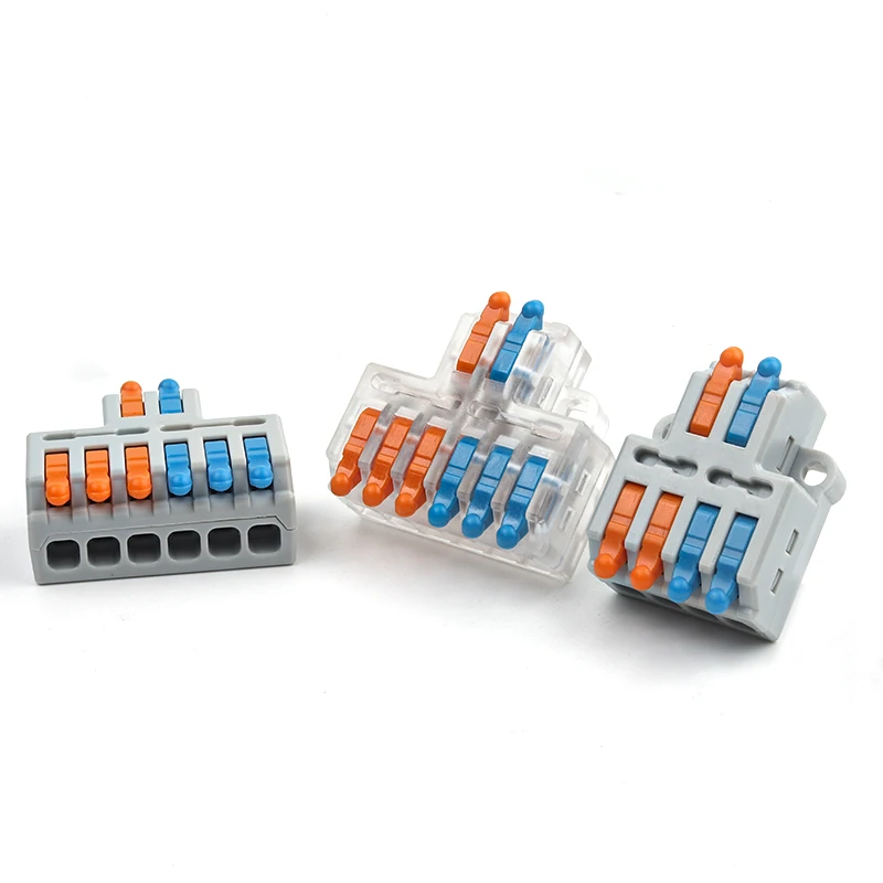 

Mini Quick Splitter Butt 2 into 4/6 Pin Out Wire Connector Compact Cable Terminal Block With Fixing Hole for Home AWG 28-12