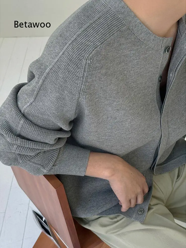 Mens Lazy Style Crew Neck Sweater Loose Knit Undershirt Korean Old Money Style Knitwear For Autumn And Winter Daily Commute And