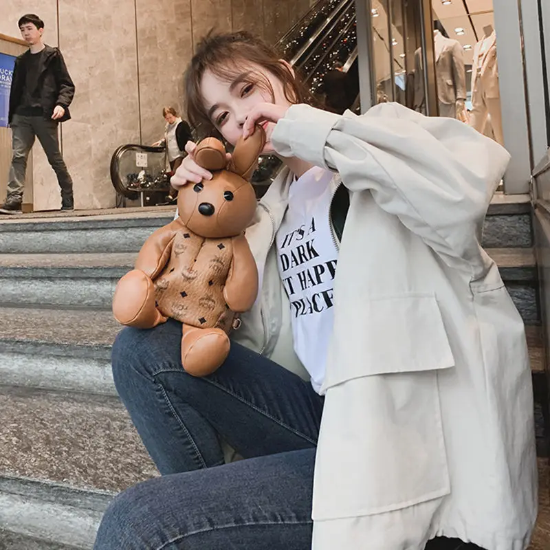 

Jackets Women Lapel High European American Techwear Bf Punk Sleeves Blue Daily Thickened Sleeved Korean Versatile Clothing Thick