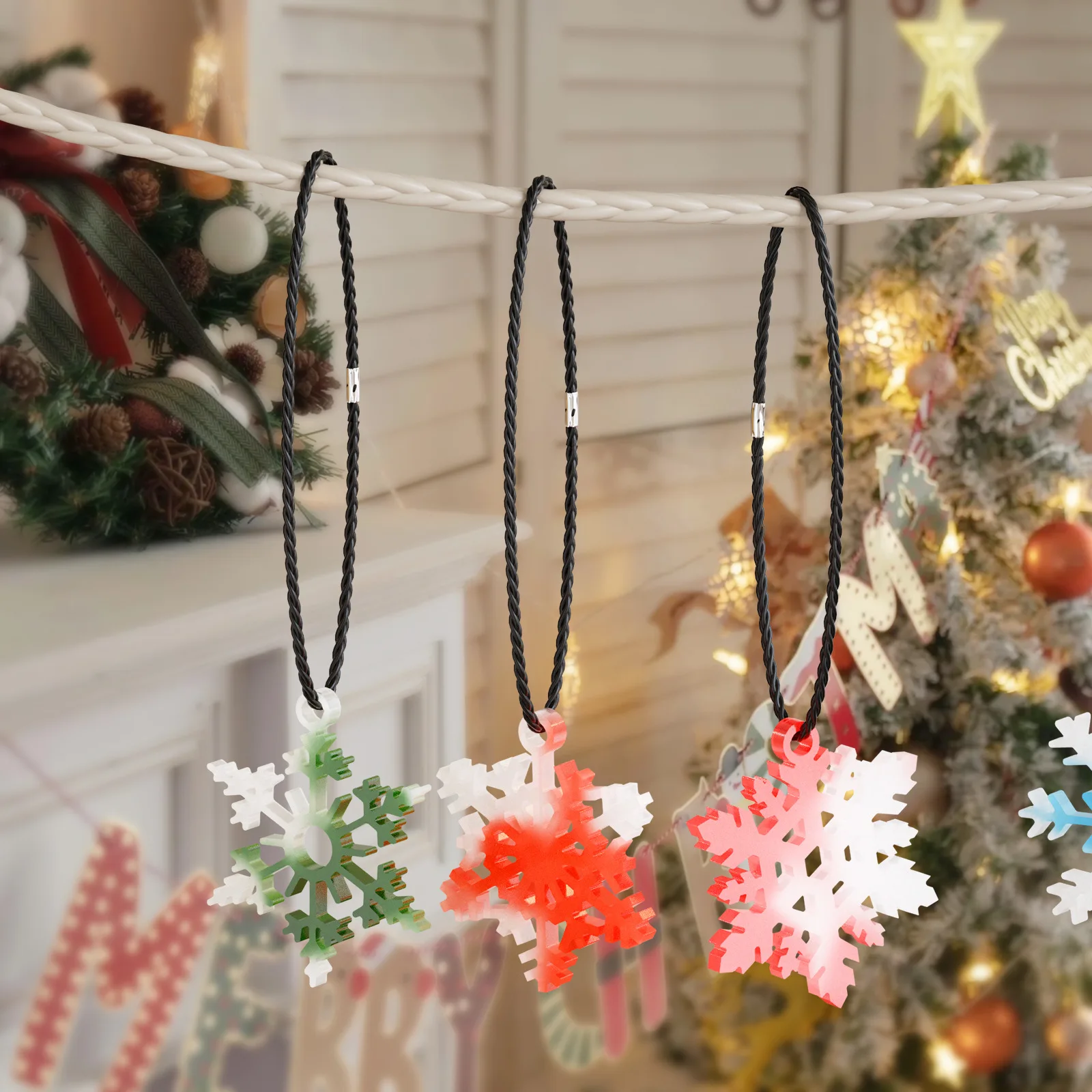 Crystal Epoxy Resin Mold Ornaments Snowflake Shape Resin Mold Christmas Ornament Pendant Silicone Molds For Jewelry Making Mold image 2