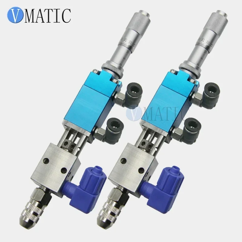 Free Shipping Pneumatic Double Acting Needle-Off (Tip-Seal) Dispensing Valve With Micrometer Tuner Glue Dispense Nozzle Valve