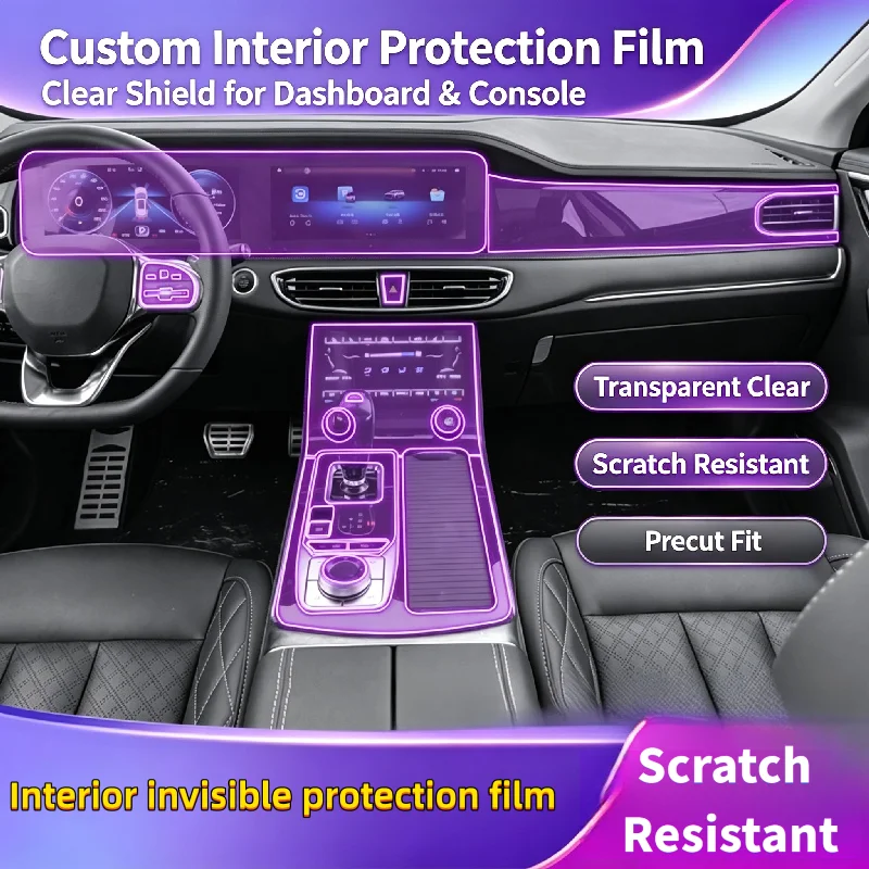 For 20-21 model Jetour X95 screen center console gear lever interior car modification special transparent protective film