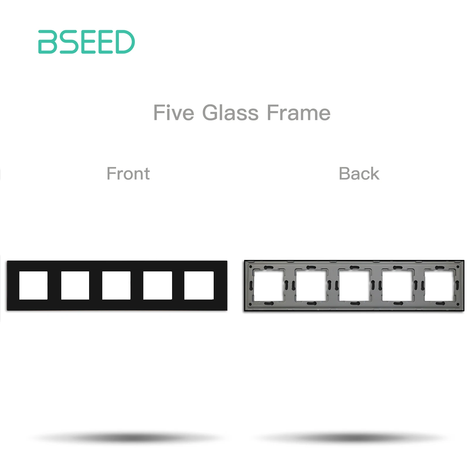 BSEED EU-Standard Nur Kristallglas-Panel-Funktionsteile Einzel-Doppel-Dreifach-Rahmen Weiß Schwarz DIY Heimwerker