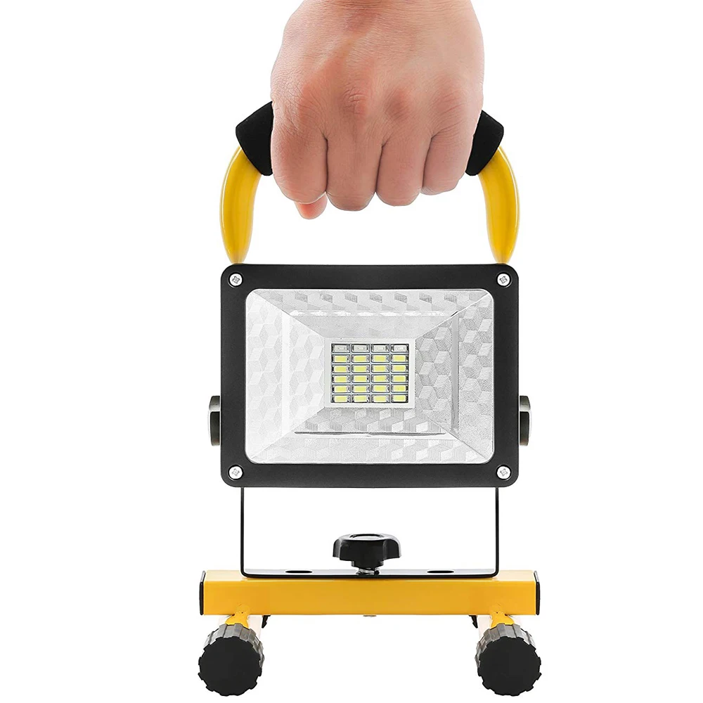 30W Floodlight Rechargeable COB LED Flood Light Handheld Spotlight Searchlight Outdoor Camping Lantern Project Construction Lamp