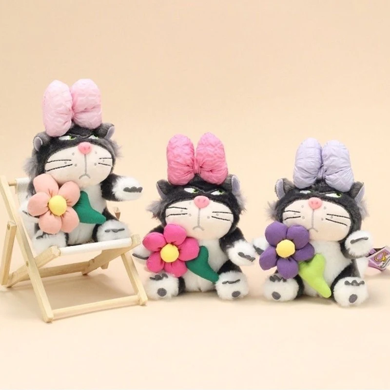 Disney Lucifer the Cat plush toy pendant funny keychain pendant children's birthday gift car decoration Christmas gift