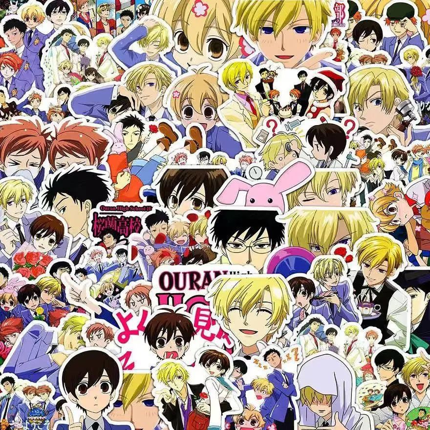  50Pcs Ouran High School Host Club Anime Stickers Tamaki Haruhi DIY Graffiti Decals  Laptop Phone Journal DIY Decor Fans Gift