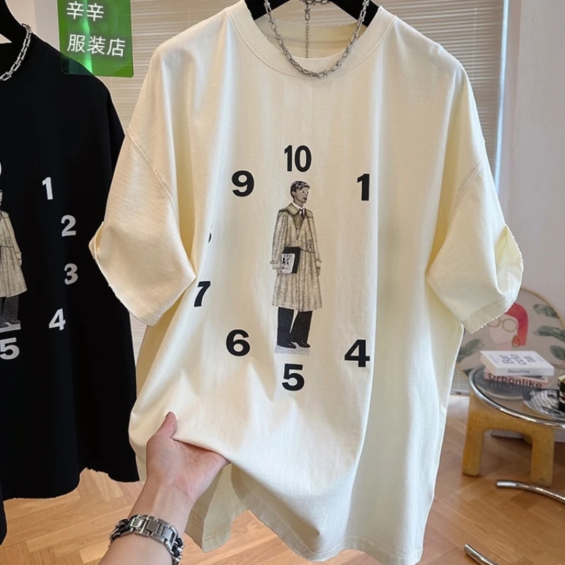 

Street Casual Printing Youth Loose Tops Tees Women Clothing Summer Short Sleeve Youth Plus Size Trend T Shirts Fashion Korean