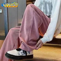 Men's Y2K Pink Corduroy Pants Streetwear Casual Jogger Pants Trousers Men New in Sweatpants Korean Reviews Many Clothes 2024