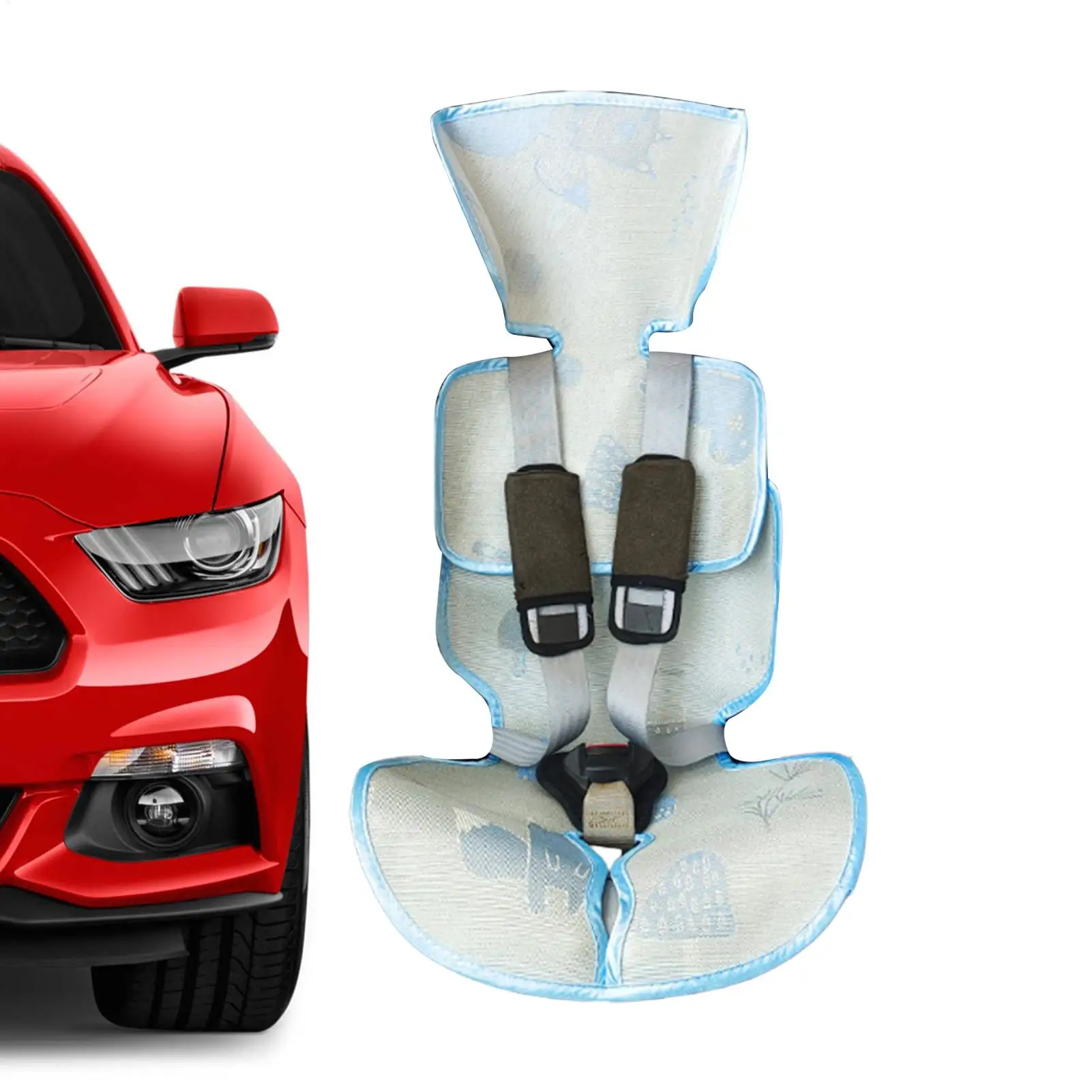 

Охлаждающая подставка для автомобильного сиденья, летняя охлаждающая подставка для детского стула, домашняя детская подушка из ротанга, крутой коврик из ледяного шелка для горячей погоды, автомобильная коляска в помещении