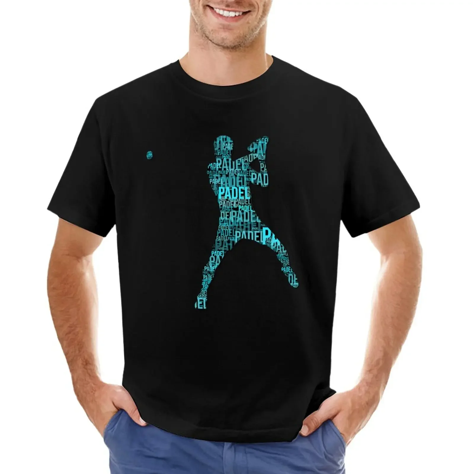 Padel Player - crazy about this game ! Blue T-Shirt blanks vintage clothes funnys vintage oversized t shirts for men