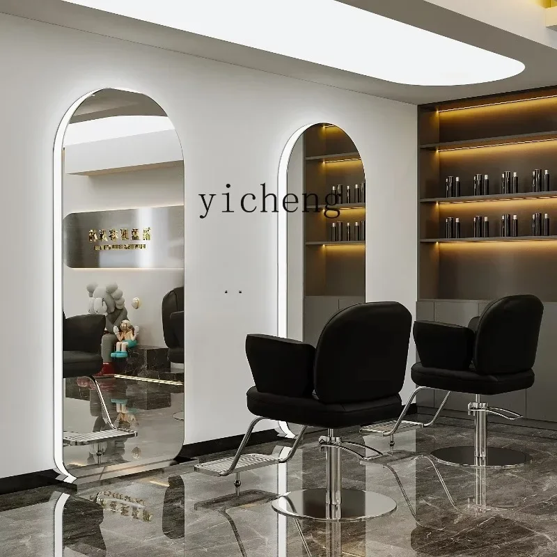 Barber Shop Mirror Table High-end Trendy Store Hair Salon Mirror Hair Salon Special-X12