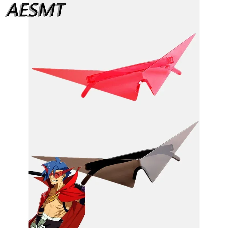 Anime tengen toppa gurren-lagann kamina óculos de sol óculos de sol decoração cosplay adereços unisex acessórios de festa de halloween