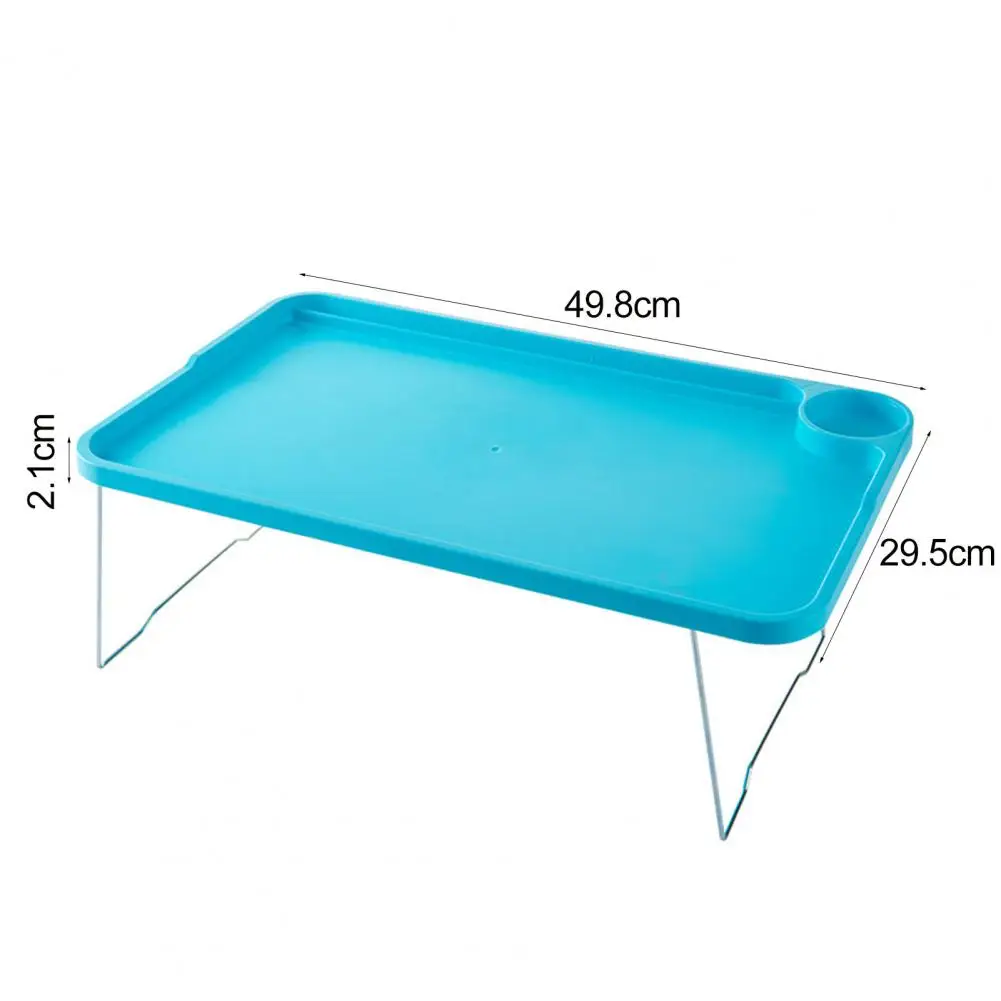 Laptop Bed Table Portable Folding Laptop Table with Cup Holder for Student Dormitory Sofa Stable Bed Tray Desk for Breakfast