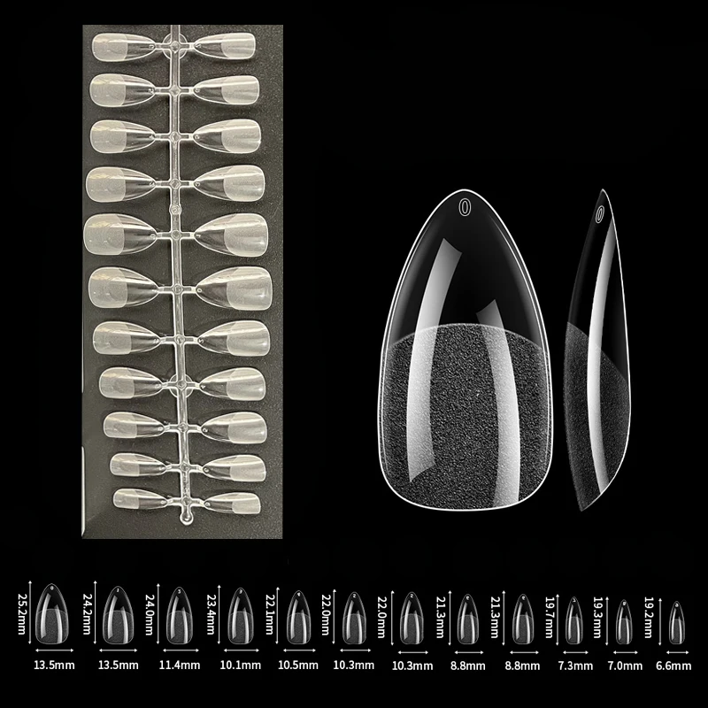 ネイルチップ フルカバー ソフトジェル 付け爪カプセル さまざまな形状とスタイル プロのネイルエクステンション DIY 120個