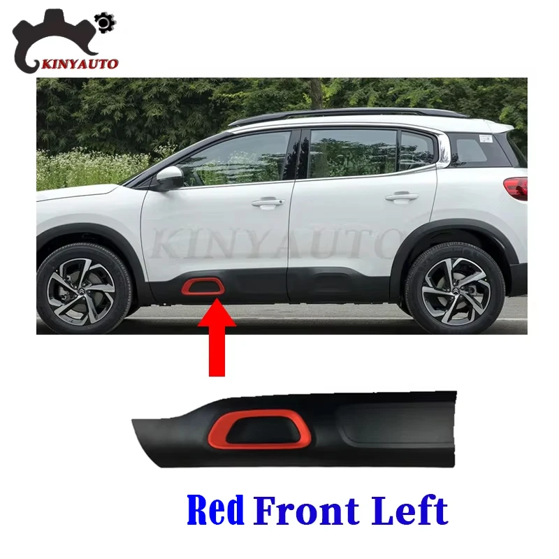 5 Pièces Protection Seuil Porte Citroën C5 Aircross 2017-2024 – Fibre Carbone Look Sport – Anti-Rayures & Facile à Poser