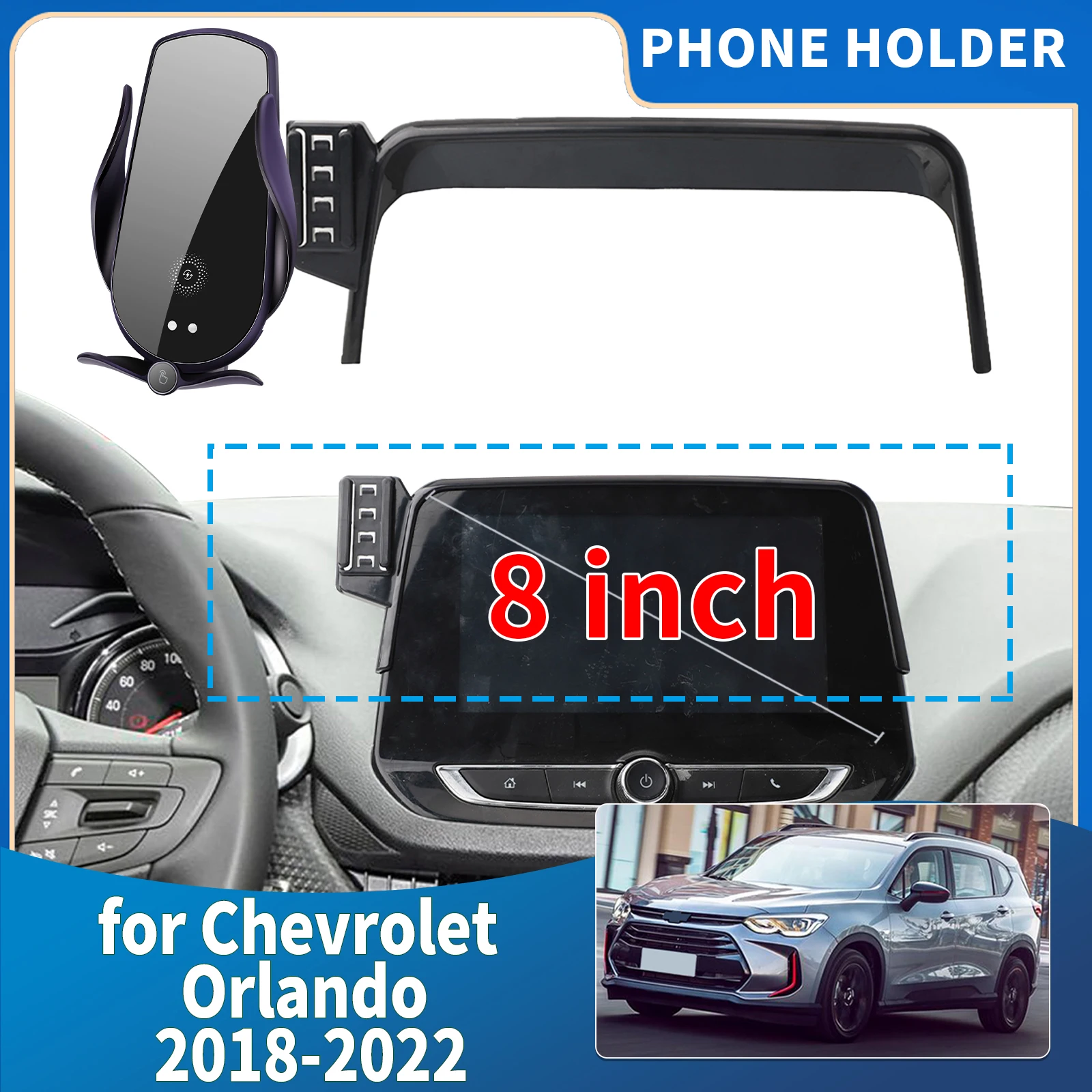 

Подходит для Chevrolet Onix 2020-2023 (8.0 дюймов) ​ ​ Встроенный держатель для телефона с креплением на экран Автомобильные аксессуары