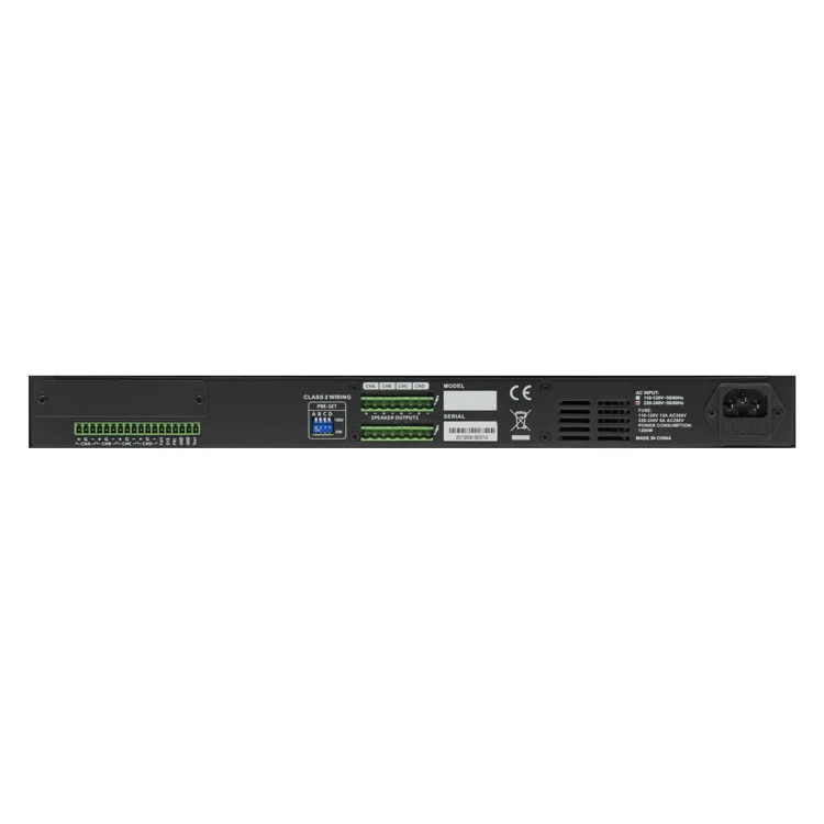 Four-channel modular constant voltage digital power amplifier public address system