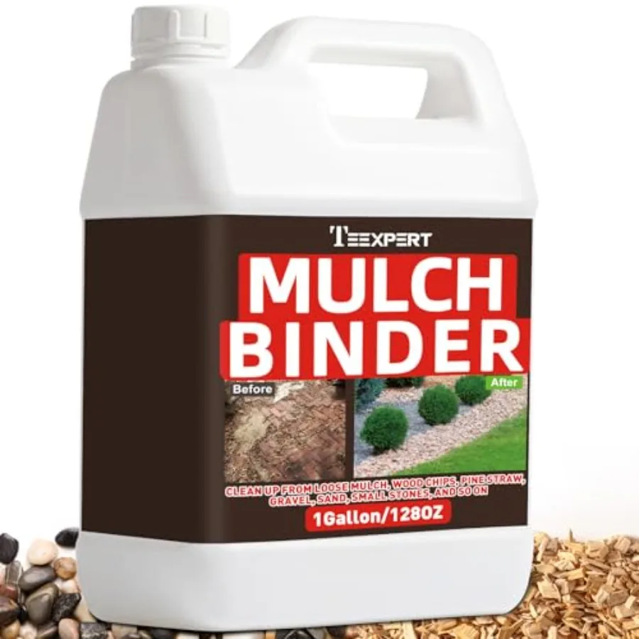 

Mulch Binder for Landscaping: 1 Gallon Rock Glue for Landscaping and Gravel Binder - Max Strength, Long Lasting Hold, Permeable