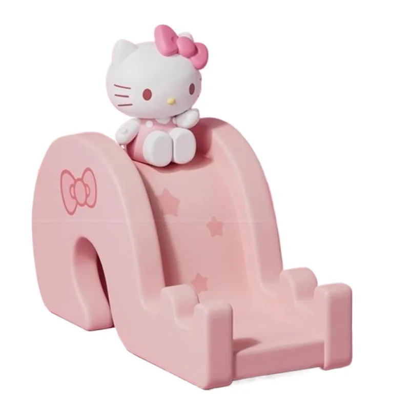Kawaii Sanrio Hallo Kitty, Kuromi My Melody Slide Phone Stand Ornament, Cartoon 3D Designs Home Desktop Decoration Support Gift view 5