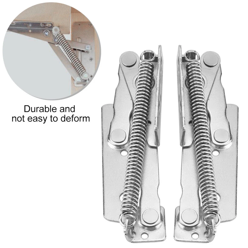 1 Pair Lift-Up Hinge Flap Support With Adjustable Opening Sofa Cabinet Bed Parts  For Toy Box Drawer Window Wardrobe Cabinet